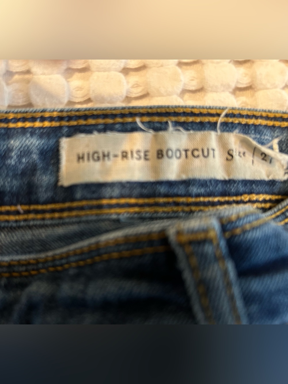 Pilcro and the Letterpress High-Rise Bootcut Jeans in Blue Denim - Picture 2 of 2